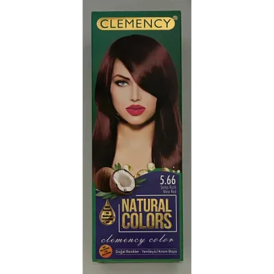 Clemency Natural Colours Saç Boyası Seti - 5.66 Şarap Kızılı