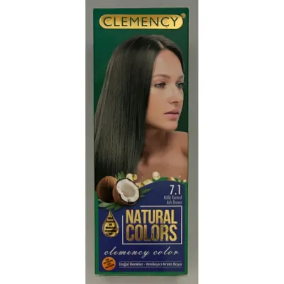 Clemency Natural Colours Saç Boyası Seti - 7.1 Küllü Kumral
