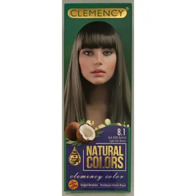 Clemency Natural Colours Saç Boyası Seti - 8.1 Açık Küllü Kumral