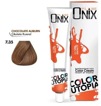 Onix Tüp Saç Boyası 60 ml Profesyonel Krem Boya - 7/35 Çikolata Kumral