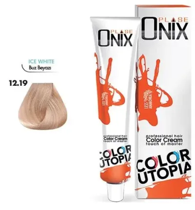 Onix Tüp Saç Boyası 60 ml Profesyonel Krem Boya - 12/19 Buz Beyazı