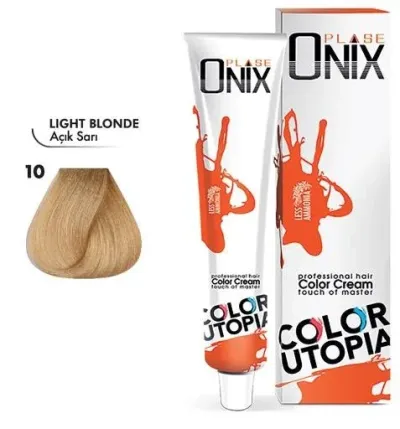 Onix Tüp Saç Boyası 60 ml Profesyonel Krem Boya - 10 Açık Sari