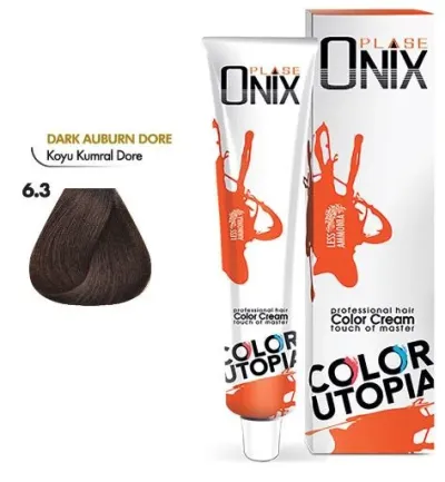 Onix Tüp Saç Boyası 60 ml Profesyonel Krem Boya - 6/3 Koyu Kumral Dore