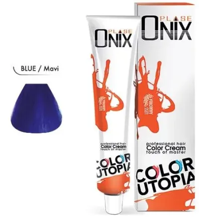 Onix Tüp Saç Boyası 60 ml Profesyonel Krem Boya - Mavi