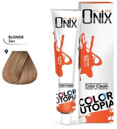 Onix Tüp Saç Boyası 60 ml Profesyonel Krem Boya - 9 Sari