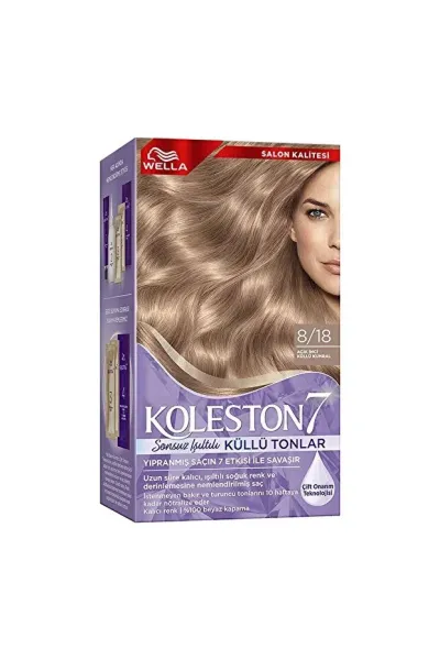 Wella Koleston Kit Saç Boyası - 8/18 Açık İnci Küllü Kumral