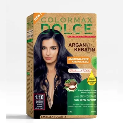 Colormax Dolce Amonyaksız, Doğal Set Boya - 1.10 Mavi Siyah
