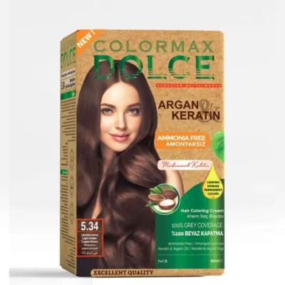 Colormax Dolce Amonyaksız, Doğal Set Boya - 5.34 Çikolata Kahve