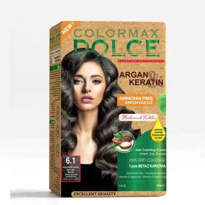 Colormax Dolce Amonyaksız, Doğal Set Boya - 6.1 Koyu Küllü Kumral