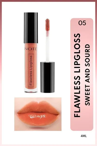 Note Flawless Lipgloss Dudak Parlatıcısı - 05 Sweet And Sour - Turuncu