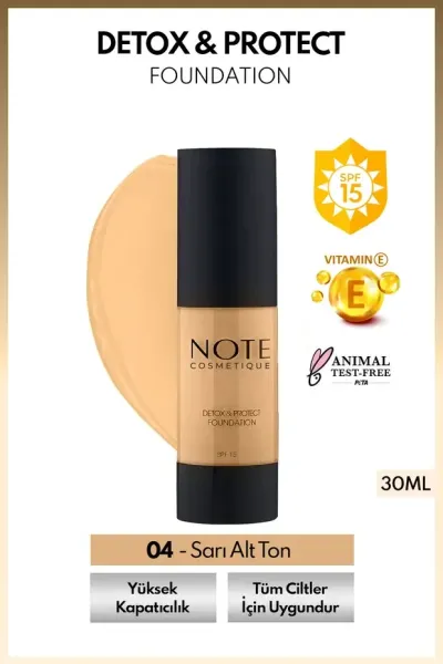 Note Detox Protect Canlandırıcı Fondöten - 04 Sand