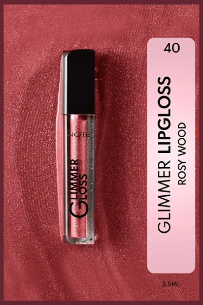 Note Glimmer Gloss Rose Sorbet Lip Gloss - 40 Rosy Wood