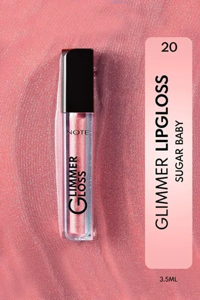 Note Glimmer Gloss Rose Sorbet Lip Gloss - 20 Sugar Baby