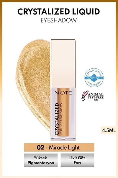 Note Kristal Işıltılı Likit Göz Farı - 02 Miracle Light
