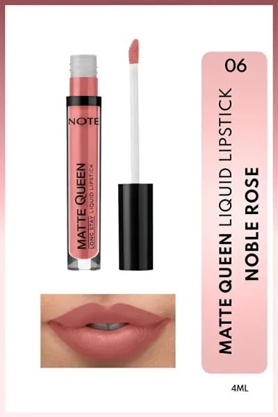Note Matte Queen Mat Ruj Yoğun Renkli Lipstick - 06 Noble Rose - Nude