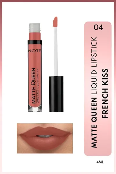 Note Matte Queen Mat Ruj Yoğun Renkli Lipstick - 04 French Kiss - Nude