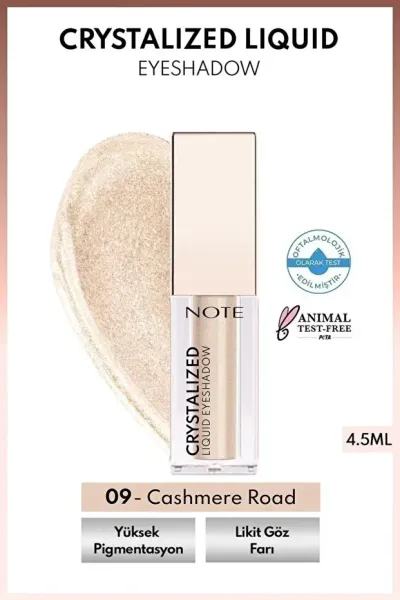 Note Kristal Işıltılı Likit Göz Farı - 09 Cashmere Road