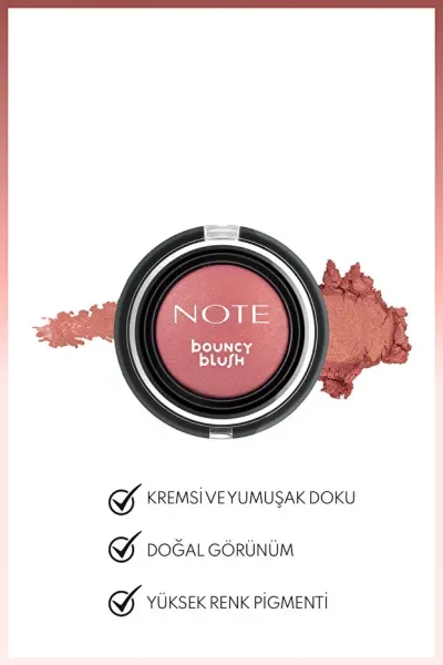 Note Bouncy Blush Yumuşak Kremsi Allık - 01 Paradise