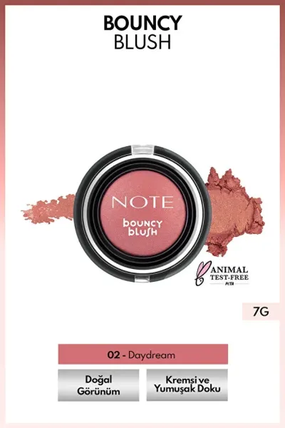 Note Bouncy Blush Yumuşak Kremsi Allık - 02 Daydream