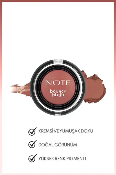 Note Bouncy Blush Yumuşak Kremsi Allık - 04 Sunkiss