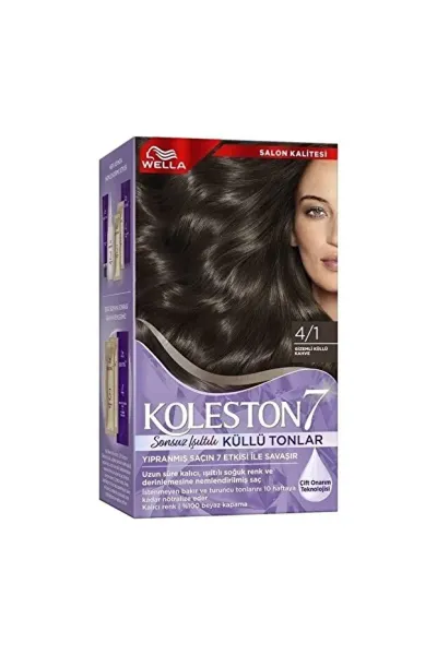 Wella Koleston Kit Saç Boyası - 4/1 Küllü Kahve