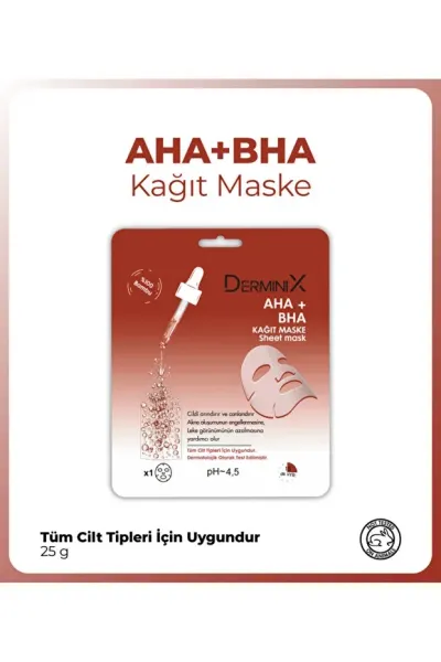 Derminix Yüz Bakım Kağıt Maske - AHA + BHA
