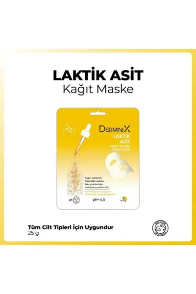 Derminix Yüz Bakım Kağıt Maske - Laktik Asit
