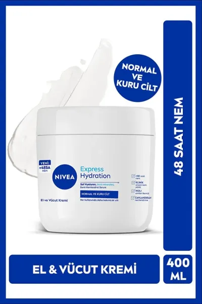 NIVEA El ve Vücut Bakım Kremi 400 ml - Express Hydration