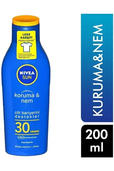 NIVEA Sun Güneş Losyonu Koruma ve Nem 200 ml - 30+ Sfp