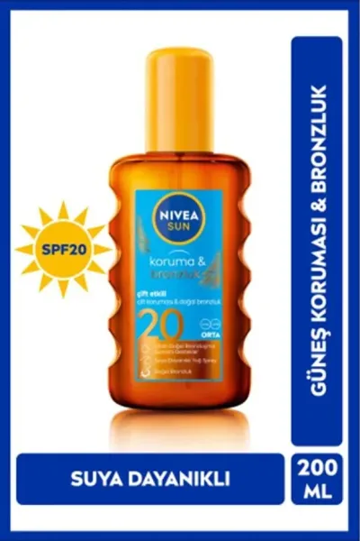 NIVEA Sun SPF 20 Bronzlaştırıcı Güneş Yağı - SPF20