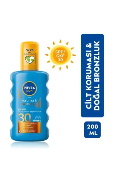 NIVEA Sun SPF 30 Bronzluk Artırıcı Sprey