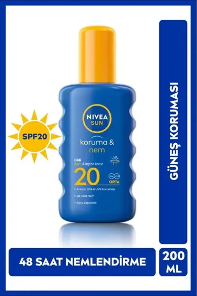 NIVEA Sun Güneş Spreyi 200 ml - SPF20