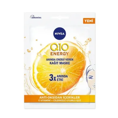NIVEA Q10 Vitamin C Kağıt Maske