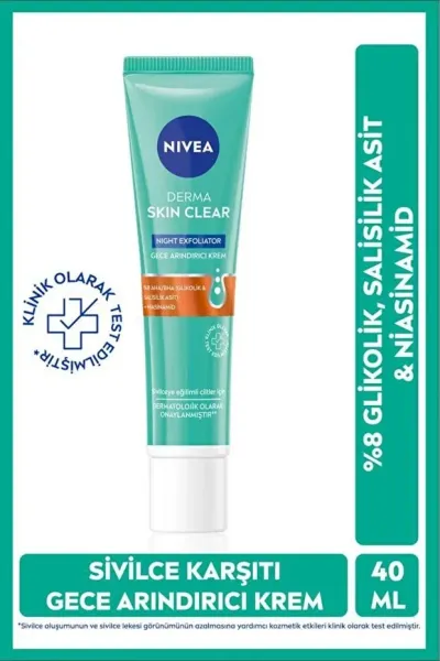 NIVEA Derma Skin Clear Gece Kremi 40 ml