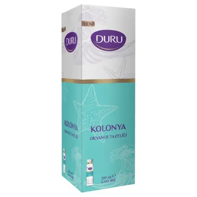 Duru Kolonya Cam Şişe 200 ml - Okyanus Tazeliği