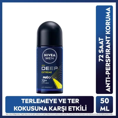 NIVEA MEN Deep Roll-On Deodorant 50ml - Extreme