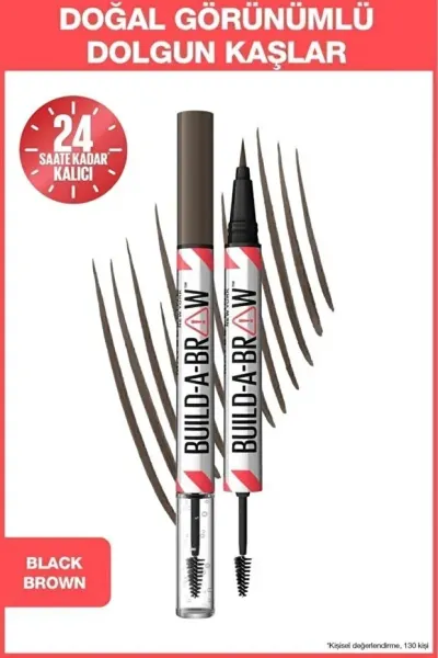 Maybelline Build a Brow 2in1 Kaş Kalemi ve Jeli - Black Brown