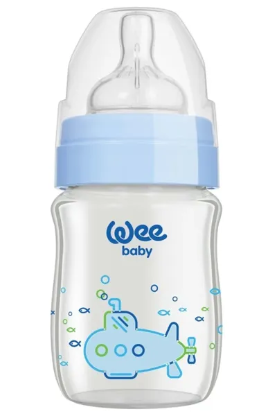 Wee Baby Klasik Plus 180 ml - Plus Geniş Ağızlı Isıya Dayanıklı Cam Biberon 180 Ml