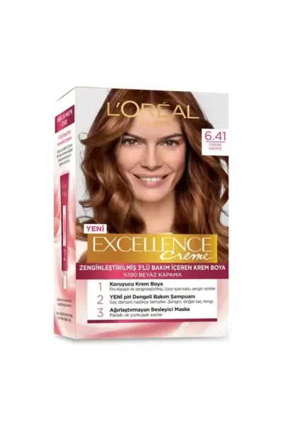 L'Oreal Excellence Cool Creme Saç Boyası - 6.41 Fındık Kahvesi