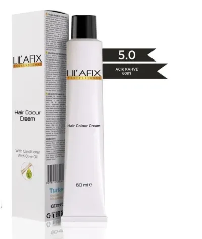 Lilafix Krem Profesyonel Tüp Saç Boyası 60ml - 5.0 Açık Kahve
