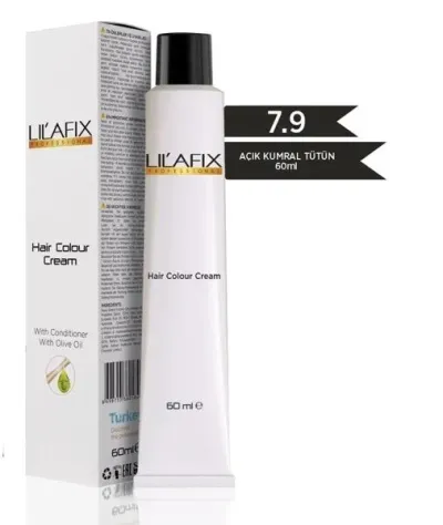 Lilafix Krem Profesyonel Tüp Saç Boyası 60ml - 7.9 Açık Kumral Tütün