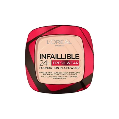 L'Oreal 24H Fresh Wear Powder 9 gr - 180 Rose Sand