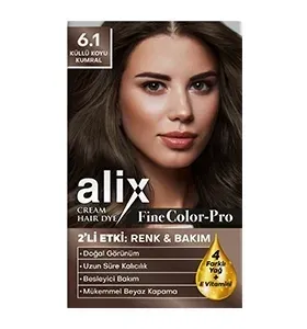 Alix Saç Boyası Set Boya 50 ml - 6.1 Küllü Koyu Kumral
