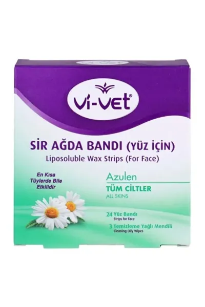 Vivet Yüz Ağda Bandı 24'lü Hassas Tüy Temizliği - Azulen