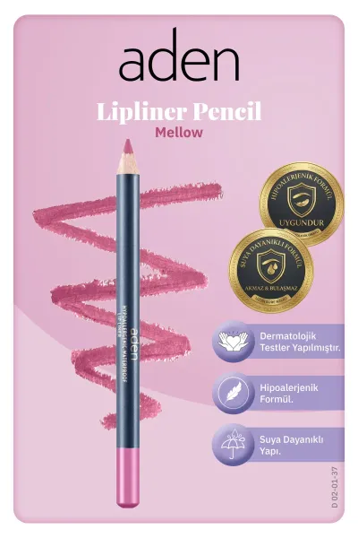 Aden Lipliner Pencil - Dudak Kalemi 37 Mellow(Şeker Pembesi)