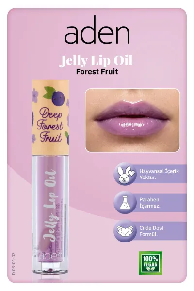 Aden Jelly Lip Oil - Dudak Yağı Forrest Fruit(Orman Meyvesi)