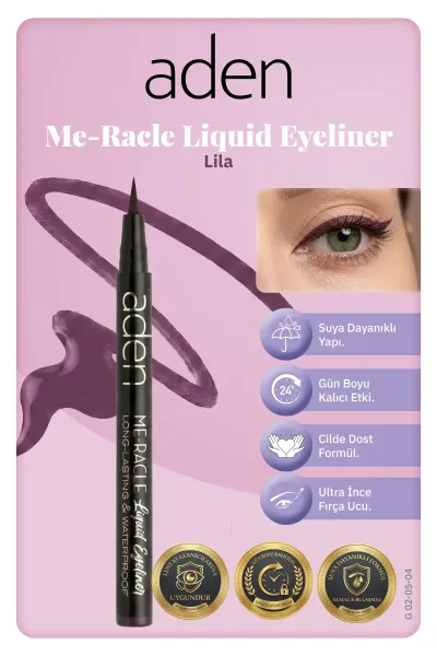 Aden ME-RACLE Liquid Eyeliner - Likit Eyeliner 04 Lila(Lila)