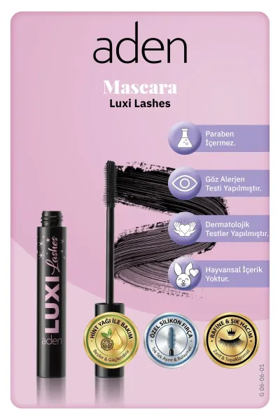 Aden Luxi Lashes Mascara - Yoğun Hacim Veren Maskara
