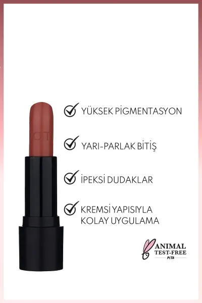 Note Ruj & Deep Impact Lipstick Kremsi Dokulu Yari Parlak No: 06 Cinnamon