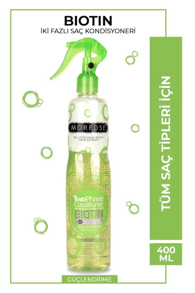 Morfose Fön Suyu & Biotin İçerikli İki Fazlı Yeşil 400 ml